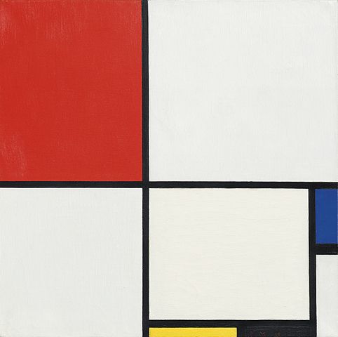 Image consisting of many connected rectangles of different sizes and colors.