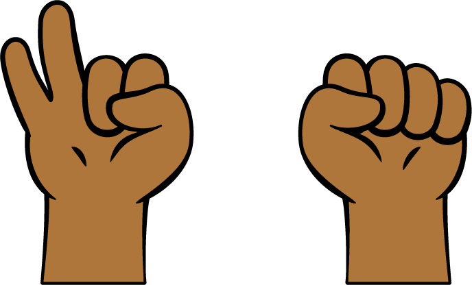 Fingers showing 2.