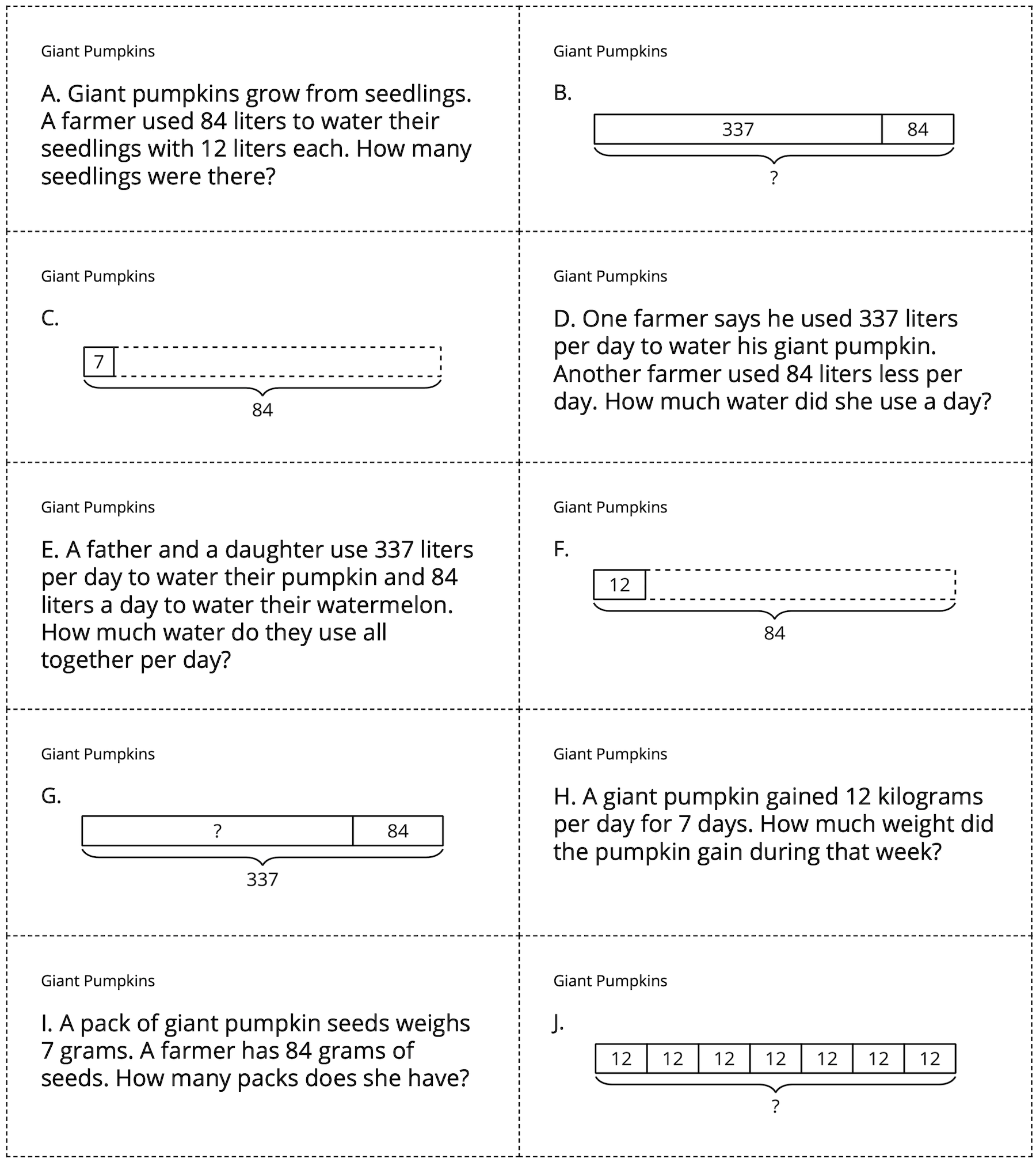 Card with descriptions and diagrams about giant pumpkins.