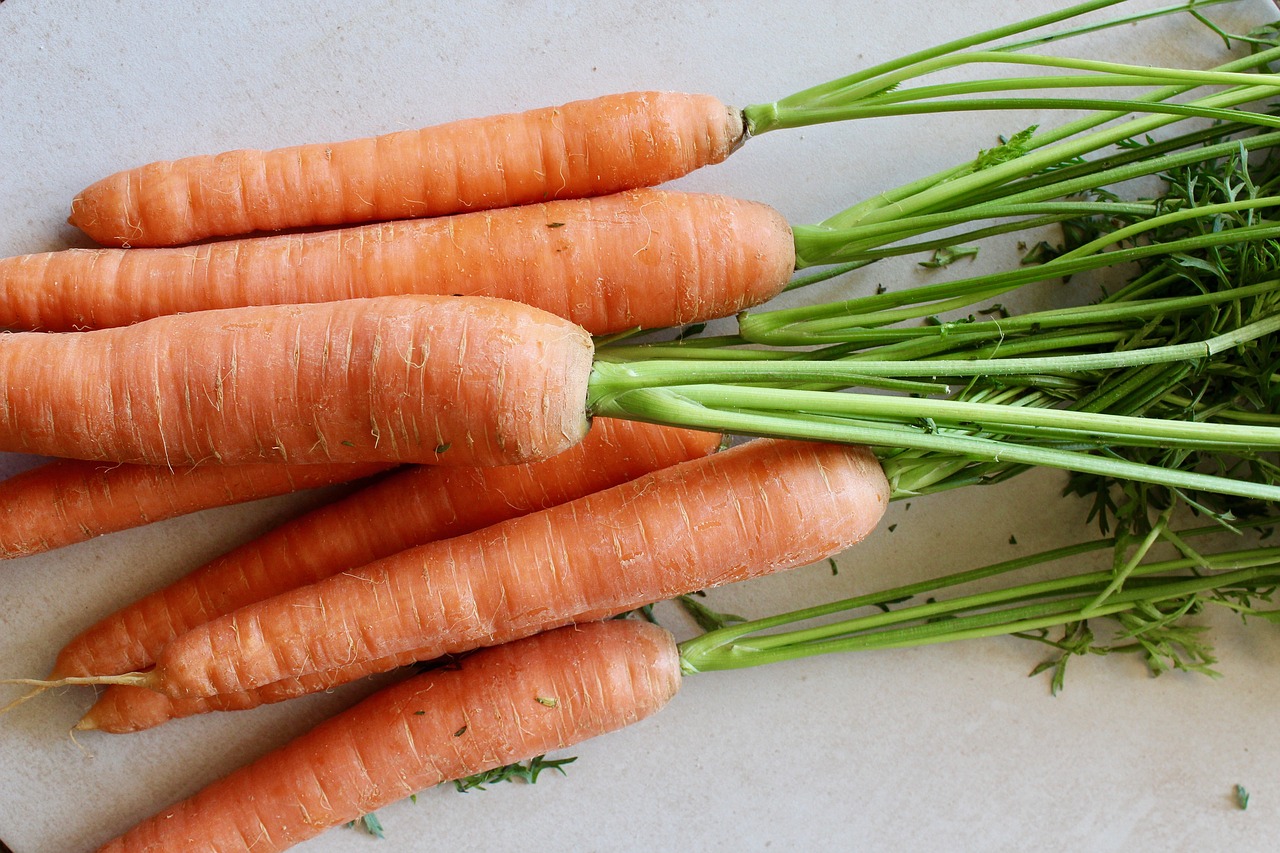 photograph of carrots