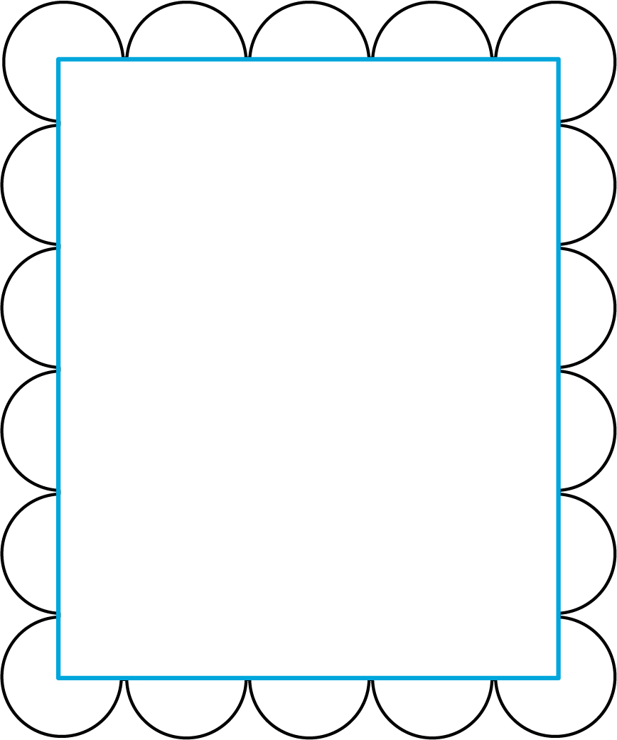 A rectangular figure that represents a picture frame.