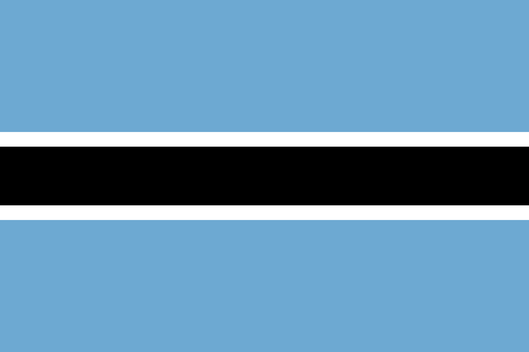 Image of flag. Five rows. Colors, from top to bottom, blue, white, black, white, blue. Blue rows are same width and the widest. White rows are same width and the narrowest.