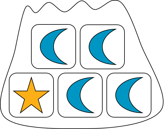 image representing a bag containing blocks