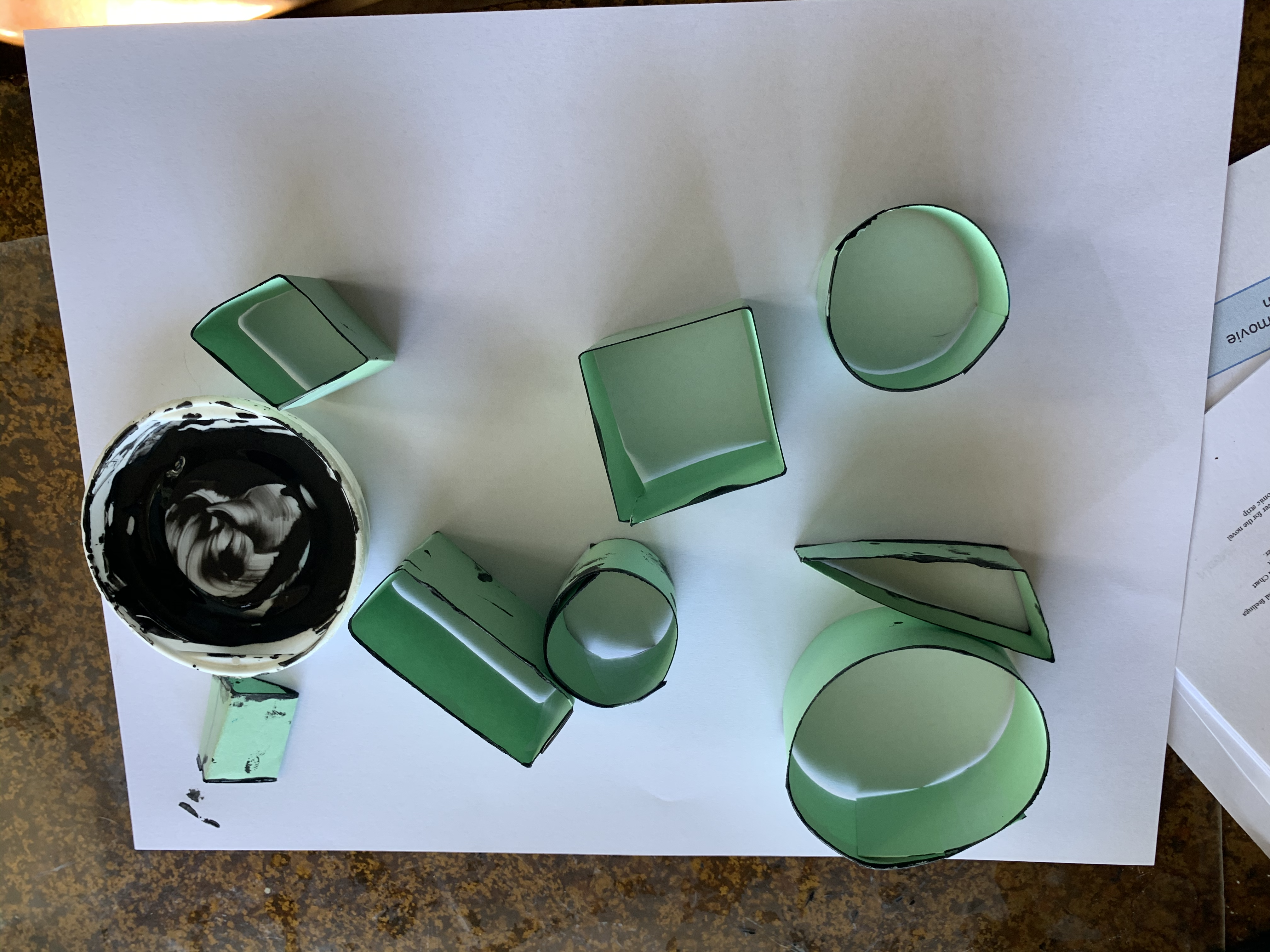 Photograph, stamp set.