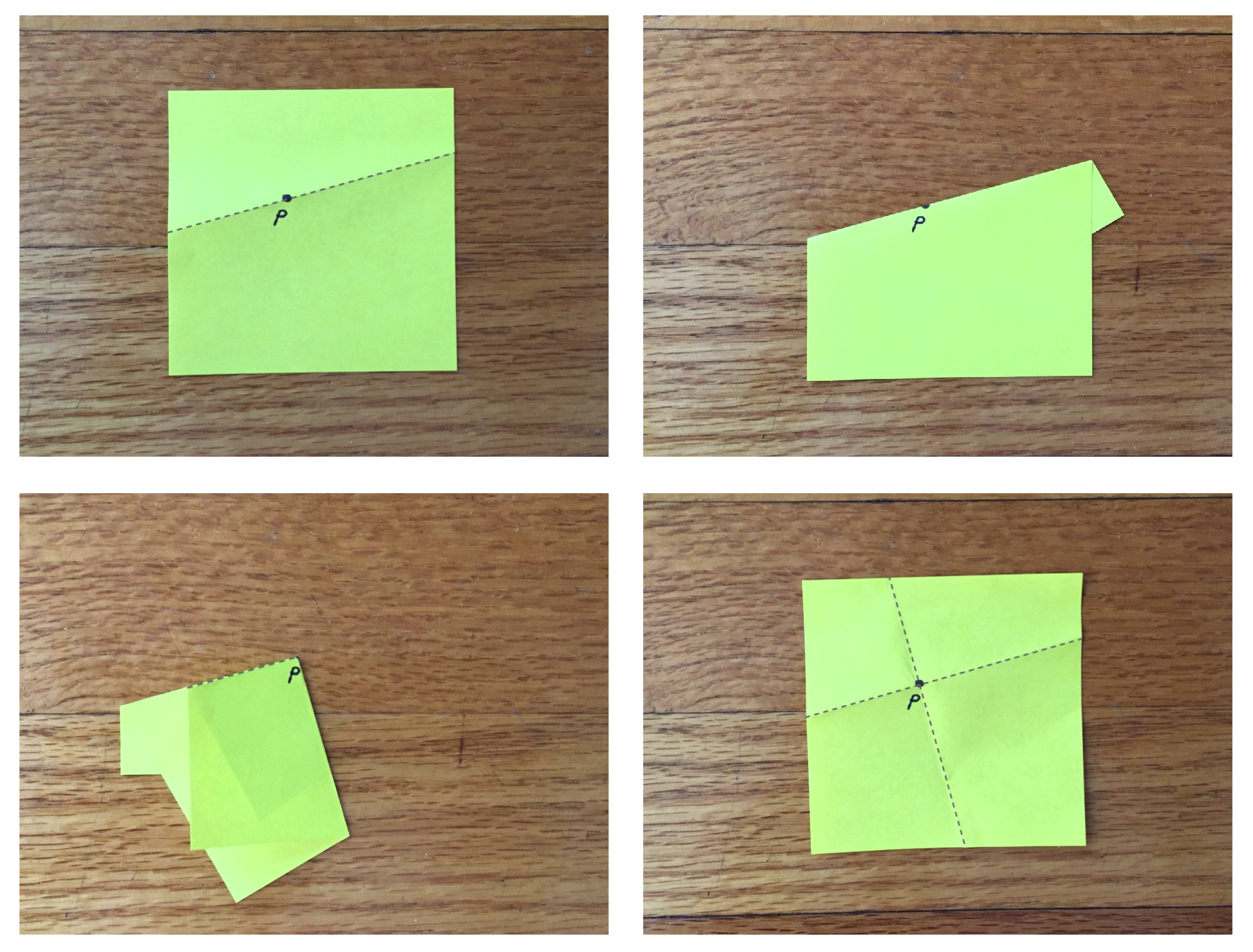 Paper folding activity.