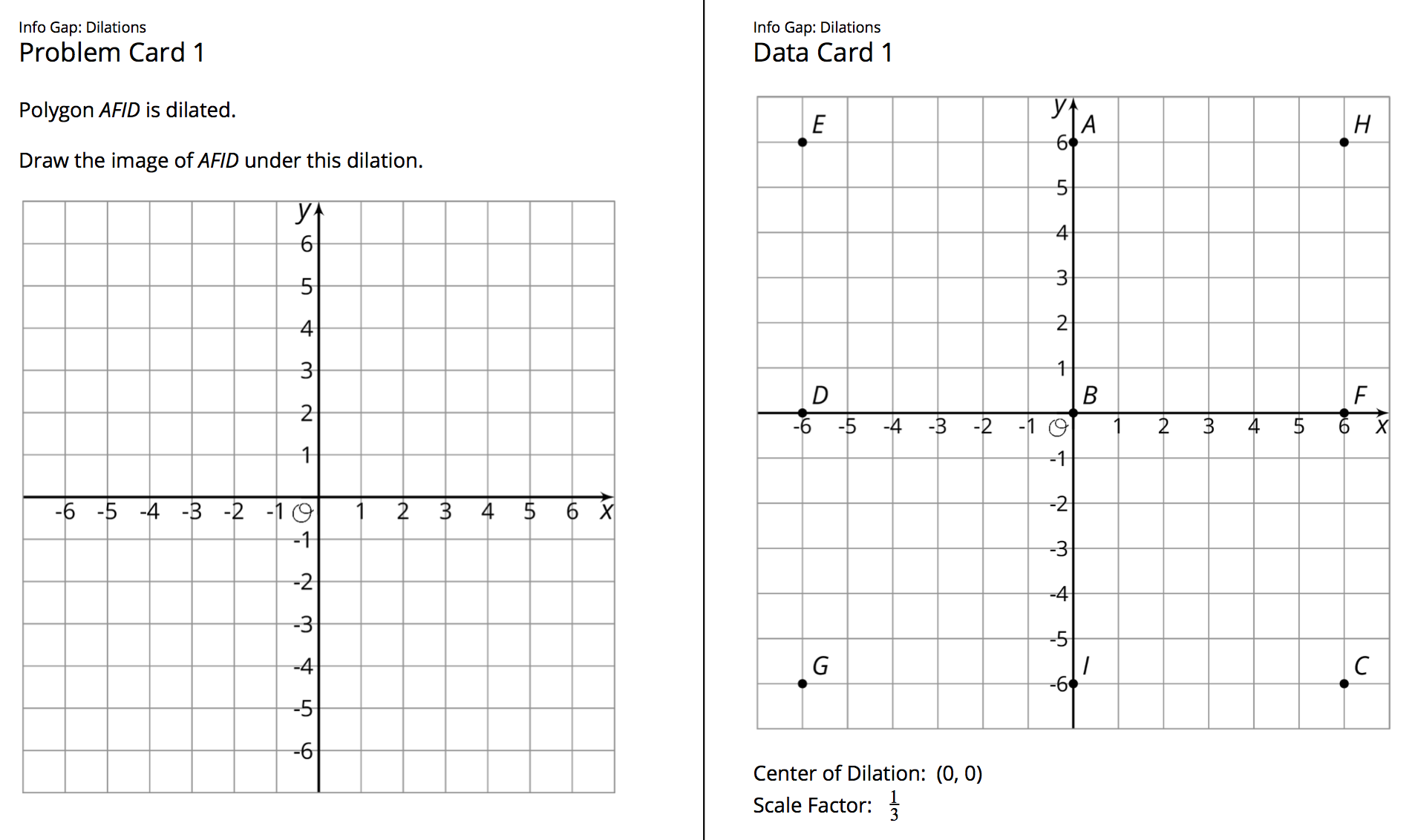 Info Gap cards