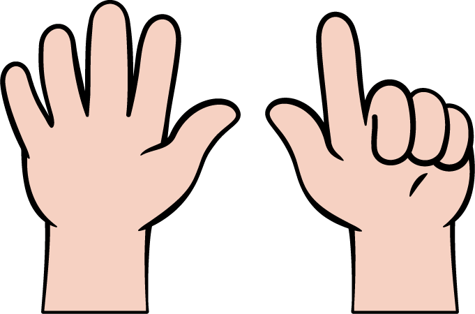 Fingers counting.