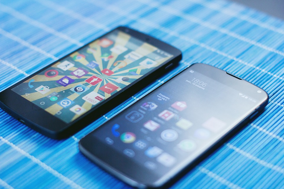 two cell phones