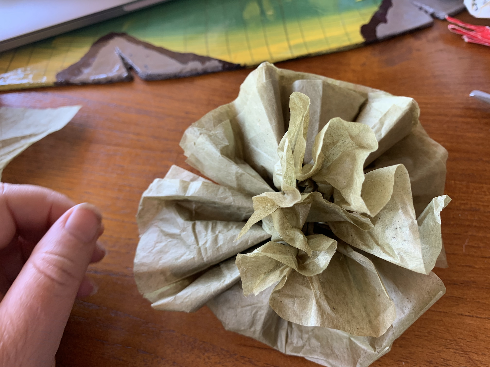 photograph of paper flower