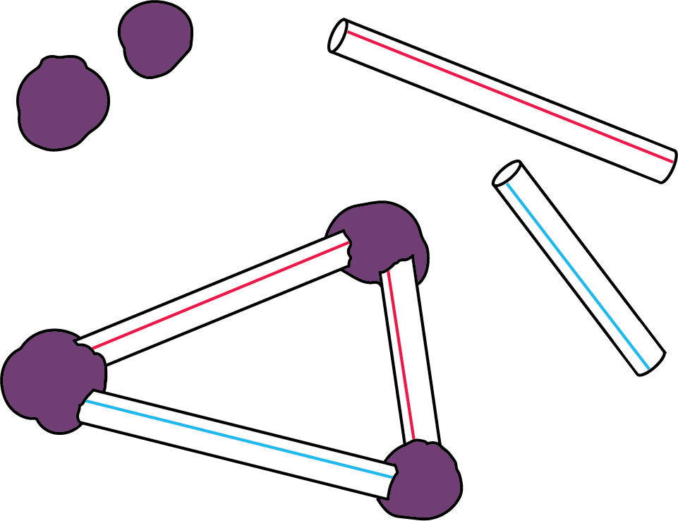 Center activity, build shapes.