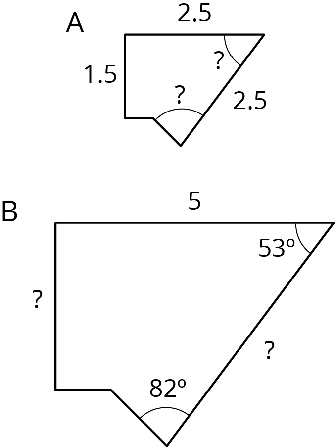 2 pentagons, labeled A and B.