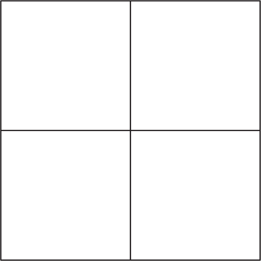 A square divided into 4 squares.