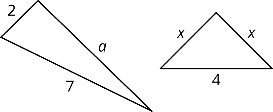 Two right triangles are indicated.