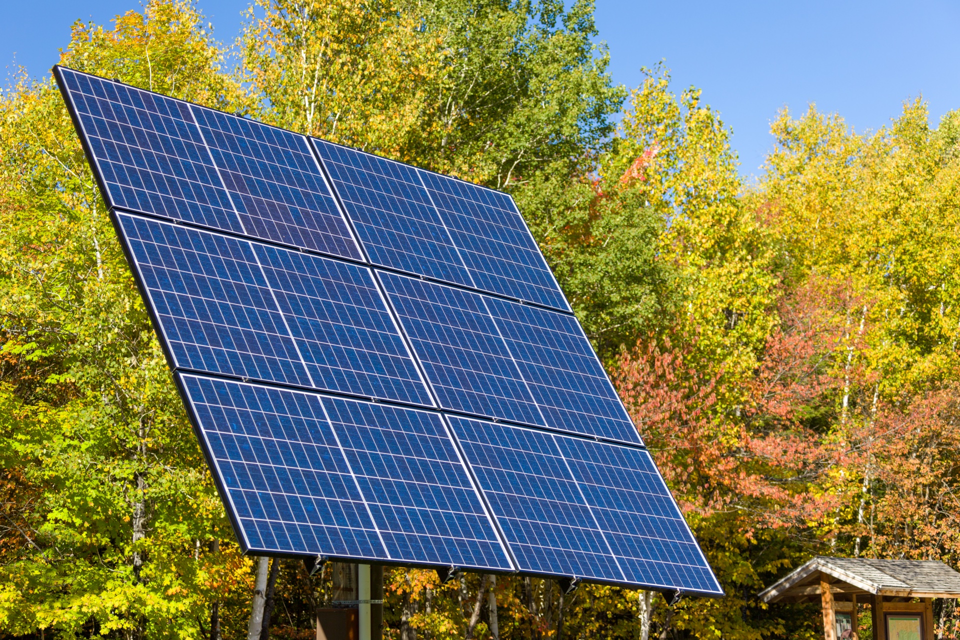 A sheet of solar panels.