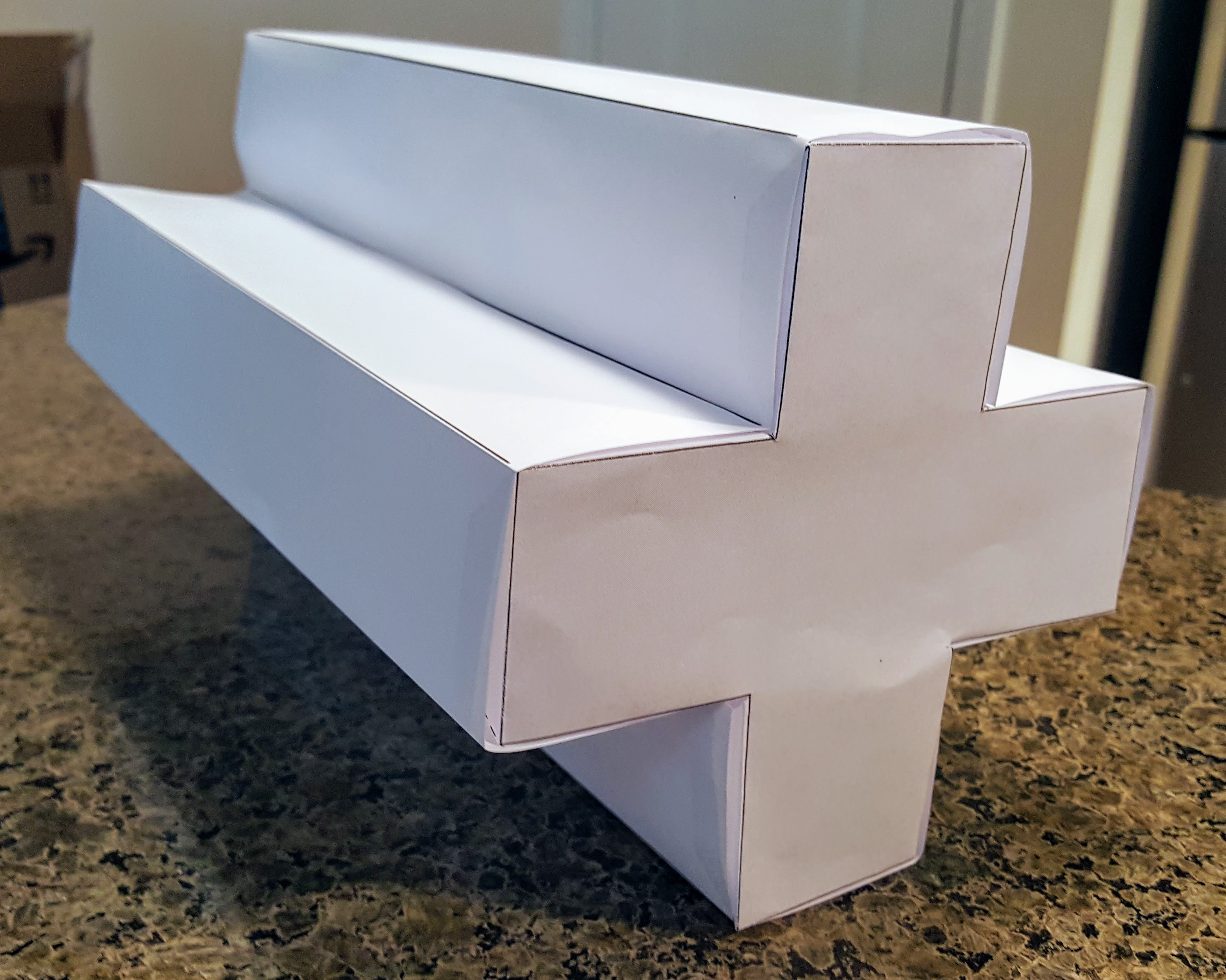 A photo of a 3-dimensional figure construction.