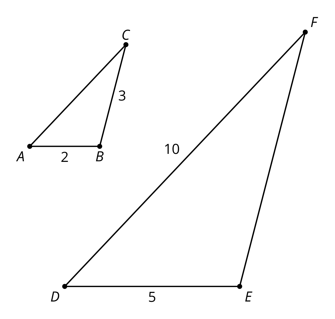 Two triangles.
