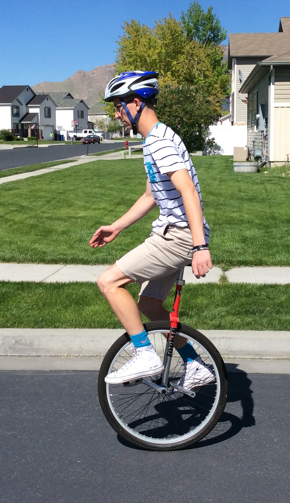 Image of a person on a unicyle.