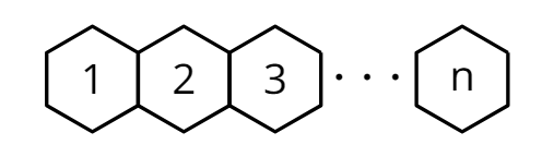 A paterrn of hexagons.