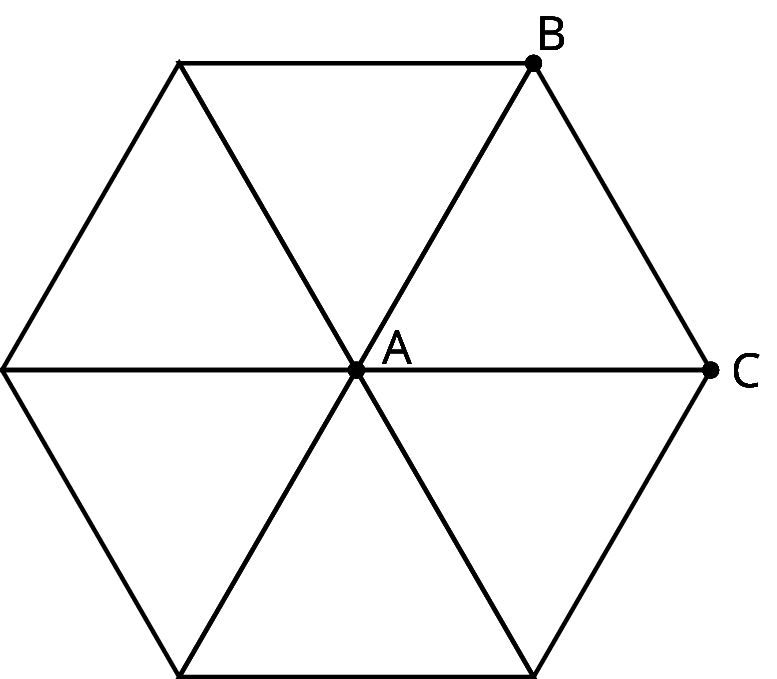 A hexagon.