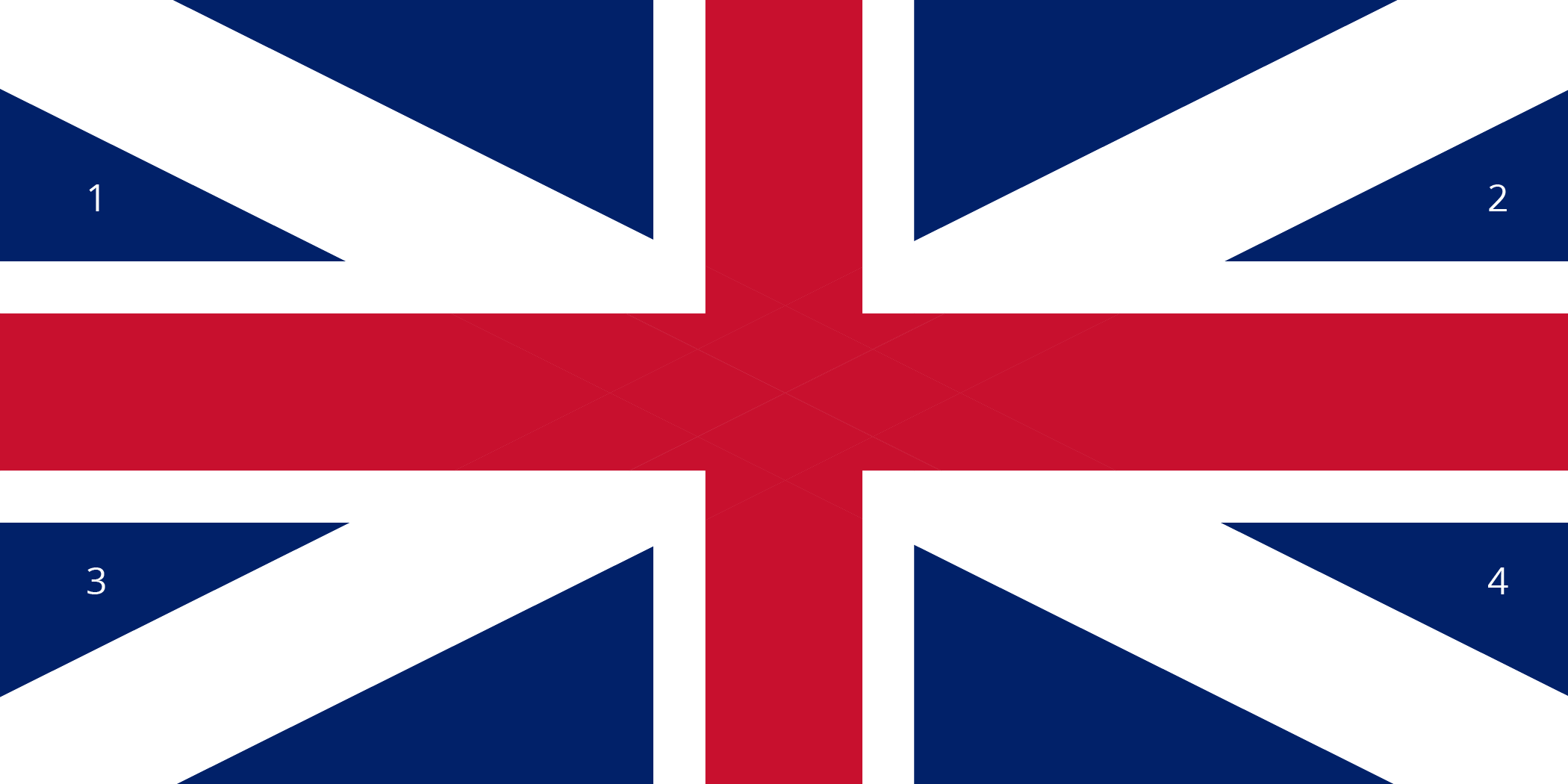 An image of an older version of the flag of Great Britain.