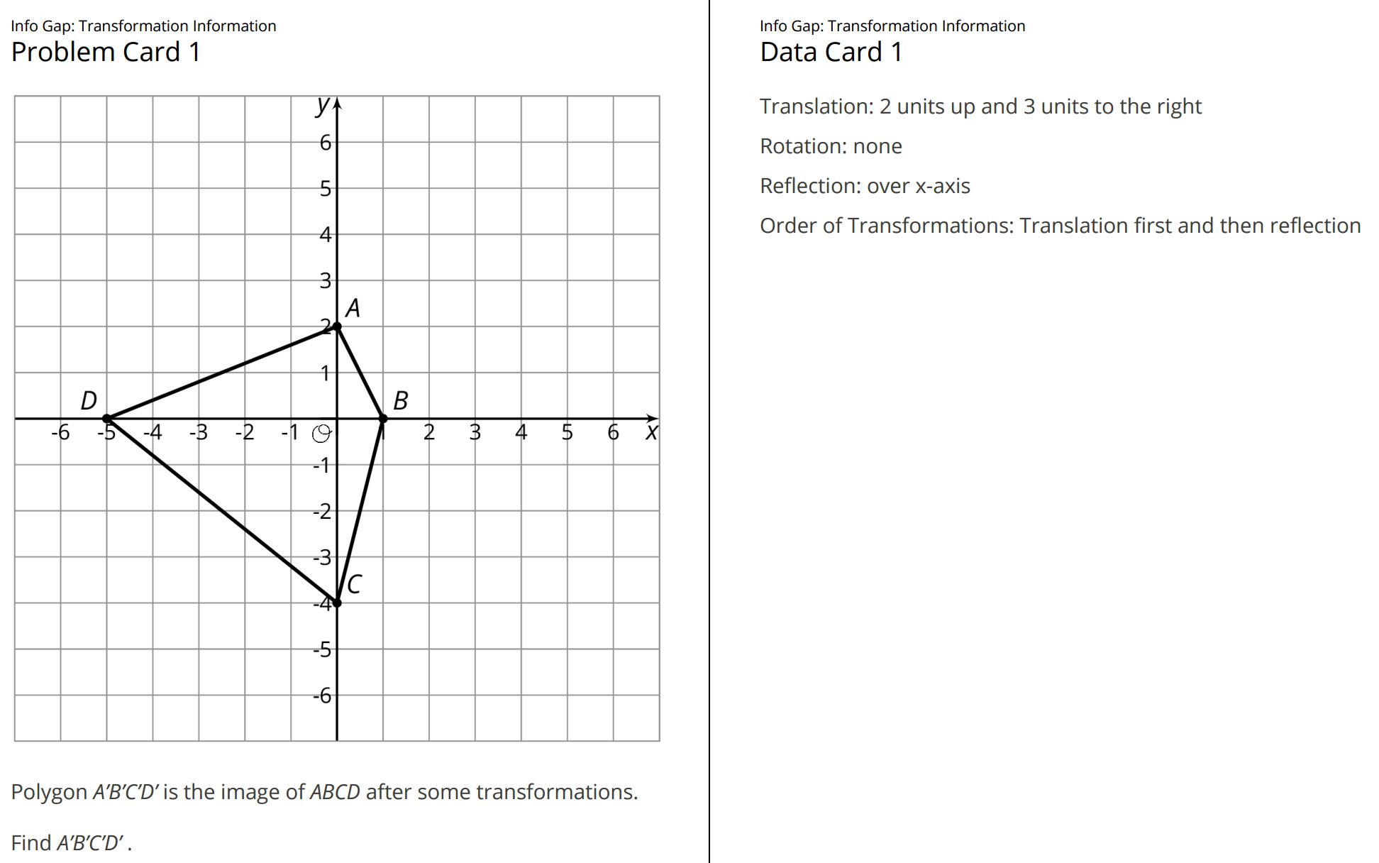 Info Gap Cards.