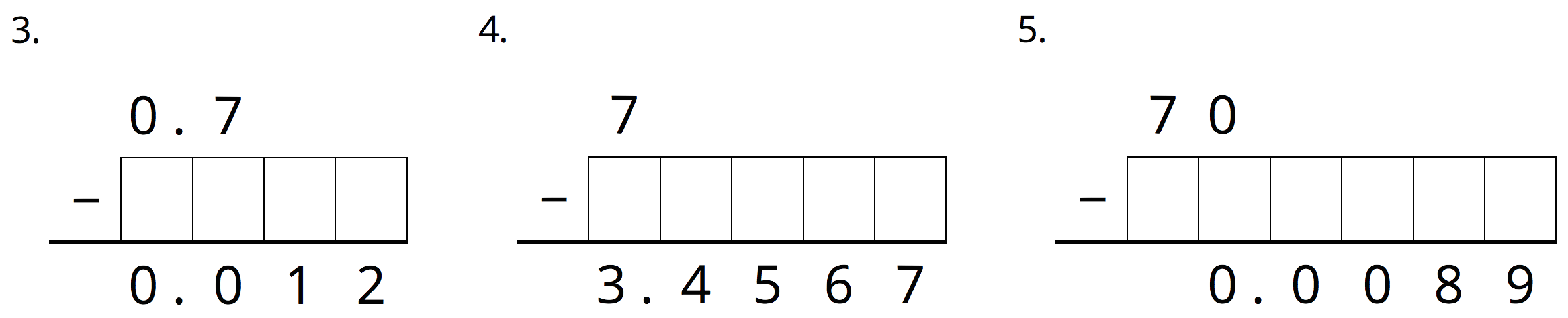 Calculations with missing digits.