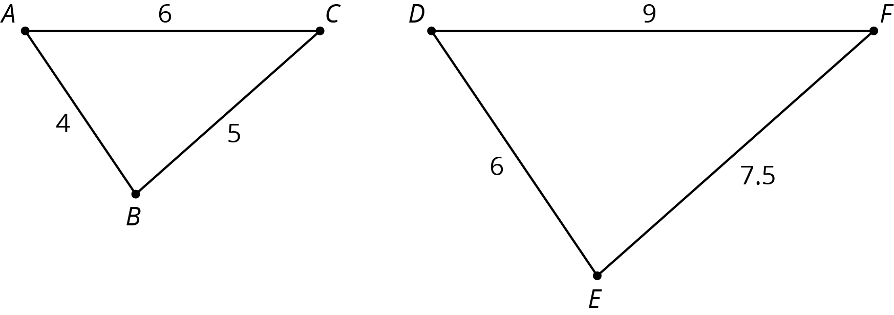 A triangle and its scaled copy.