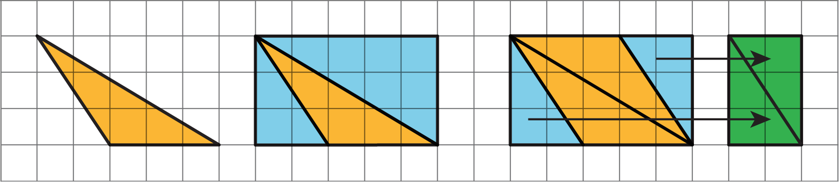 Three images of the same triangle.