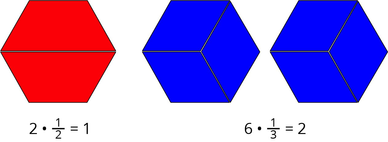 Two diagrams of pattern blocks.