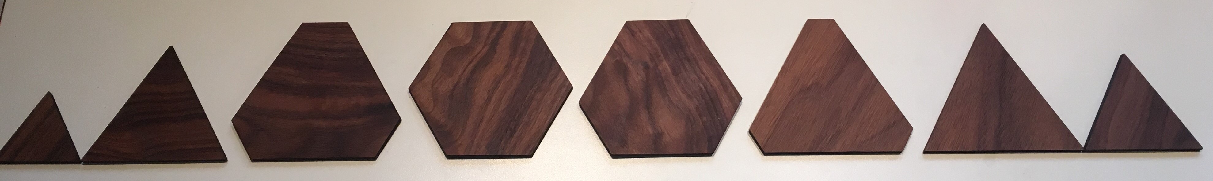 8 geometric shapes.