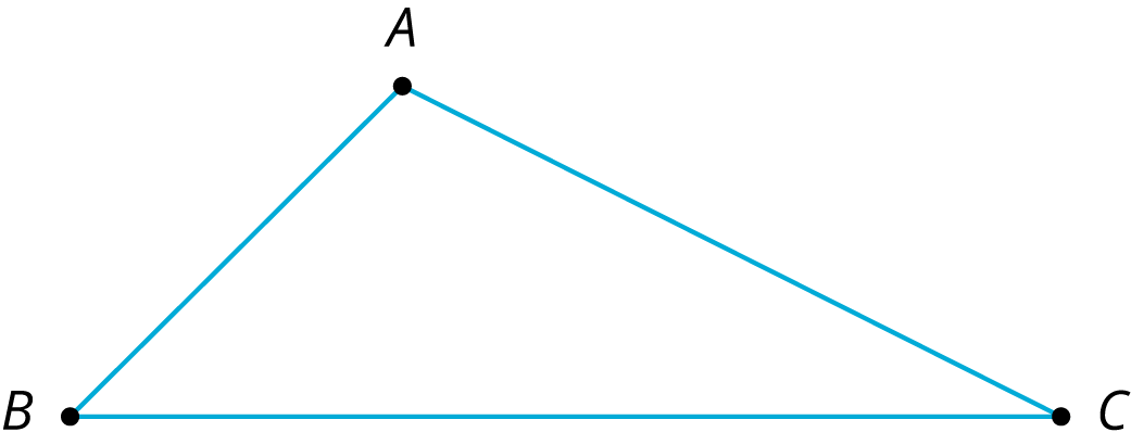 Triangle A B C is scalene with side B C as base and longest side, and side AB as the shortest side.