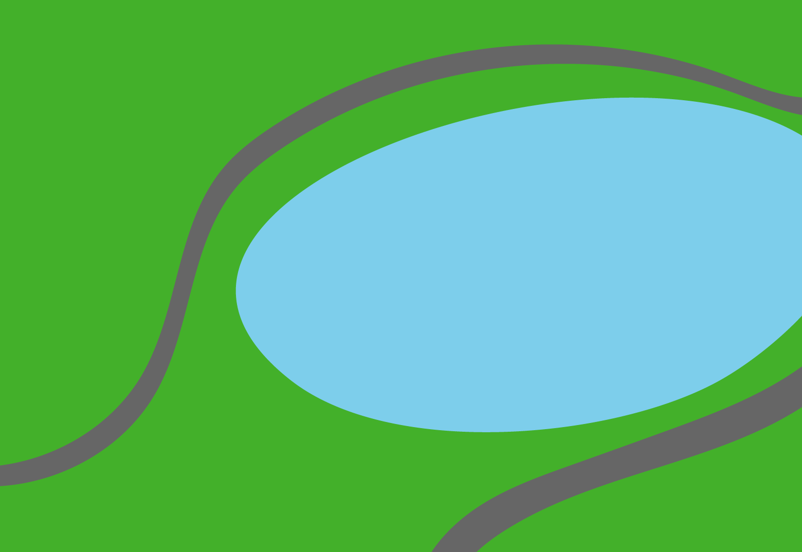 A scale drawing of a park where the scale is 1 cm to 90 m.