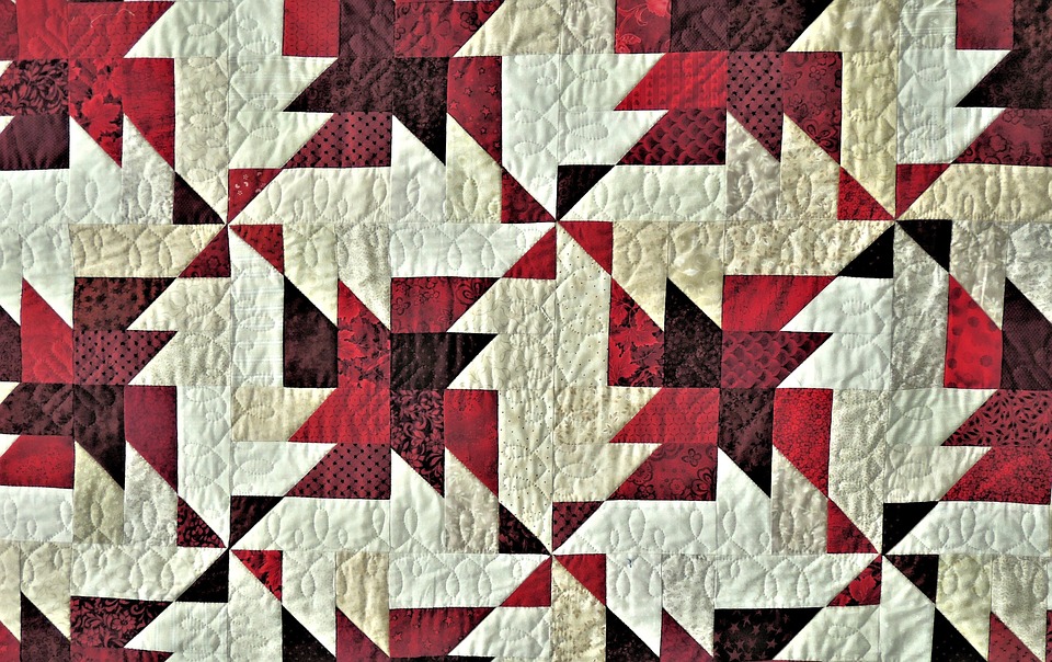 Close up of a quilt