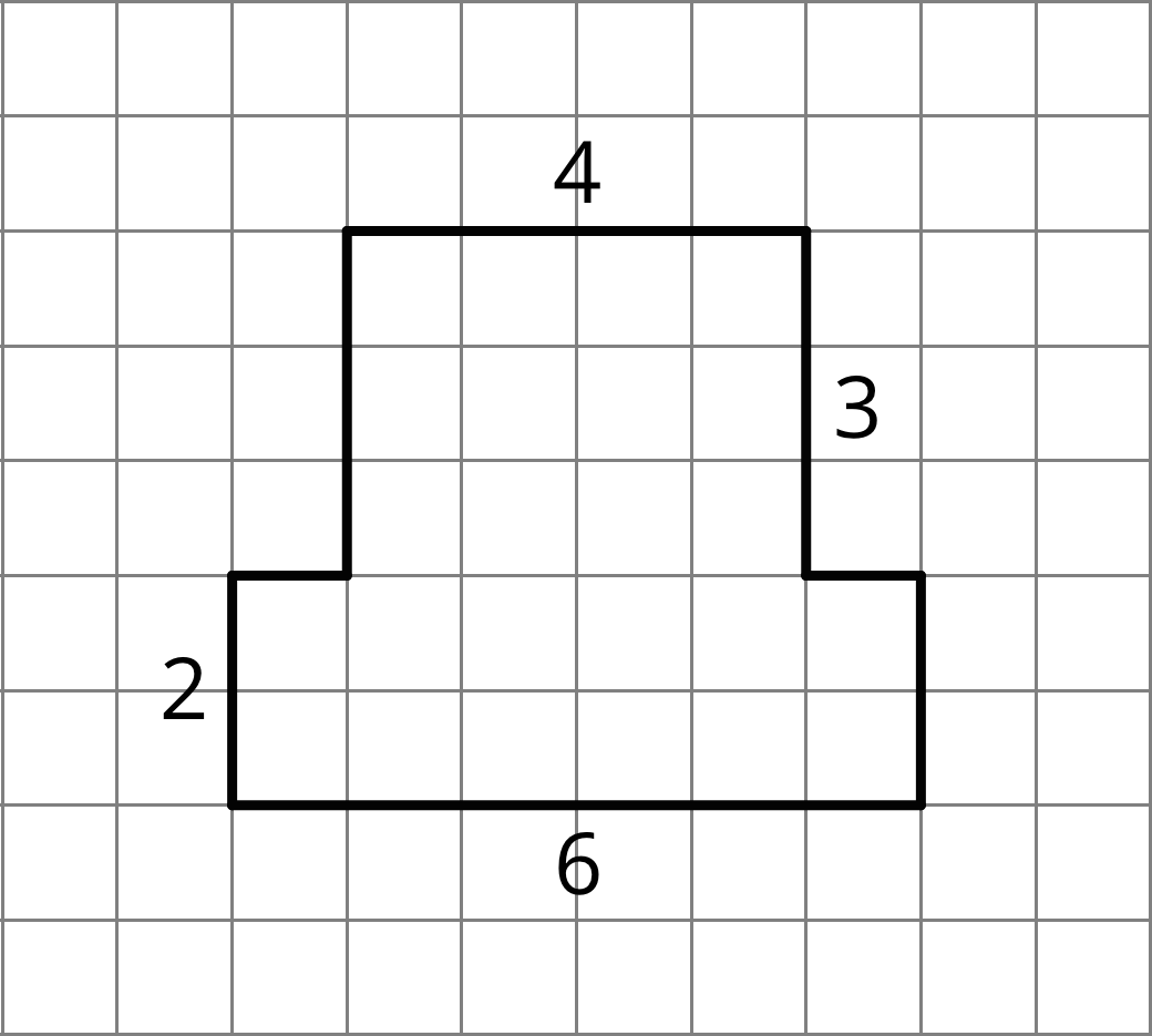 A figure on a grid.