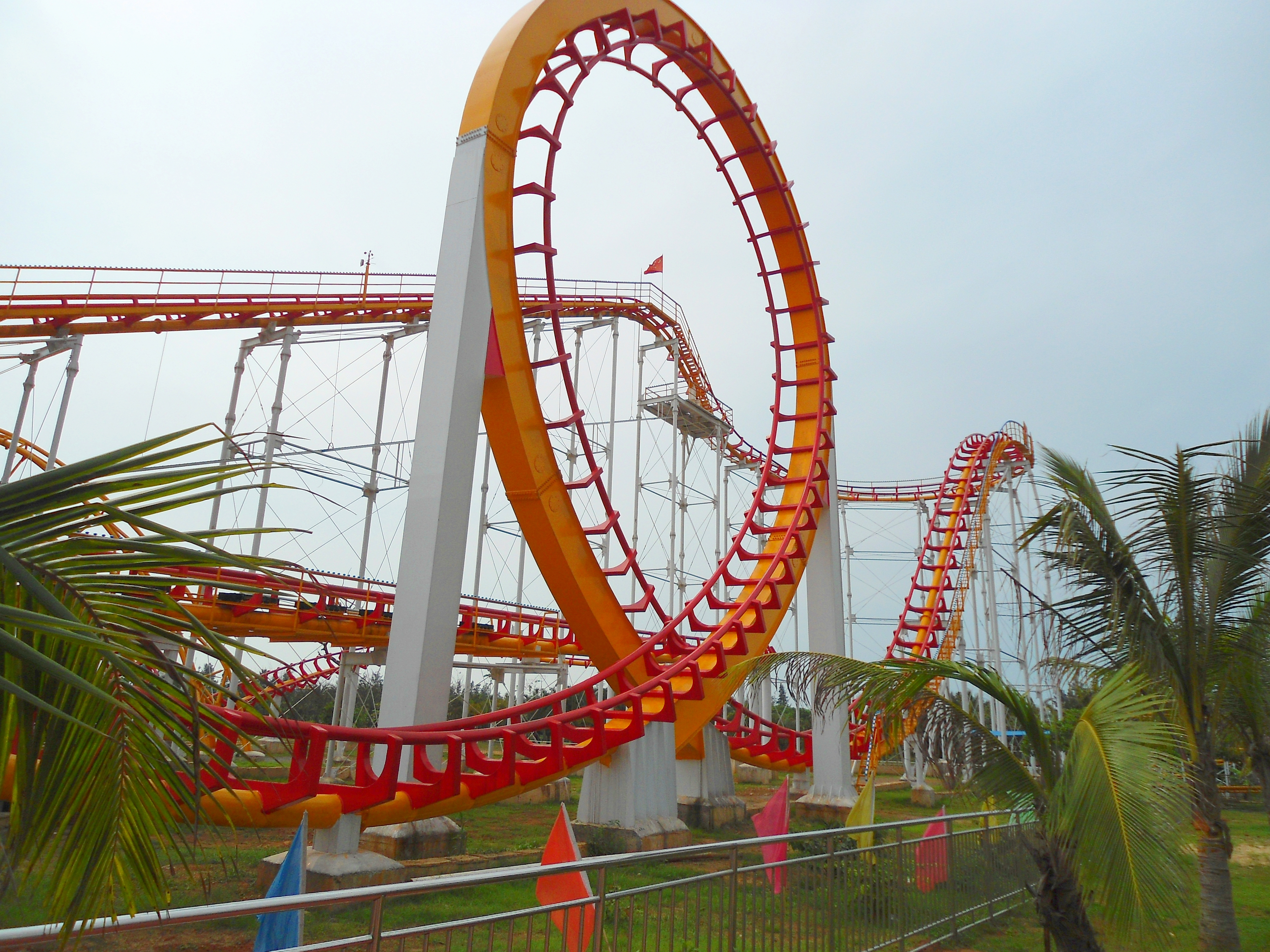 Photo of a roller-coaster.