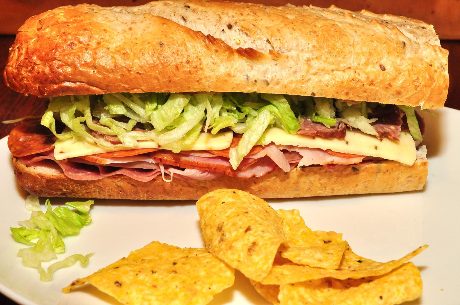 Photograph of a sub sandwich