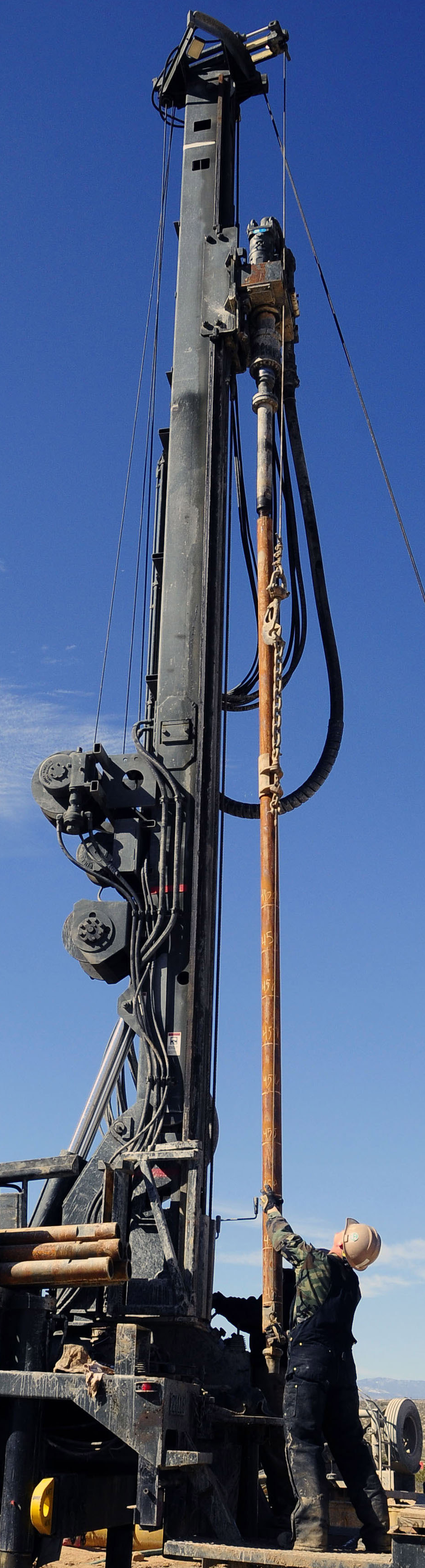 Image of a water well drilling rig.