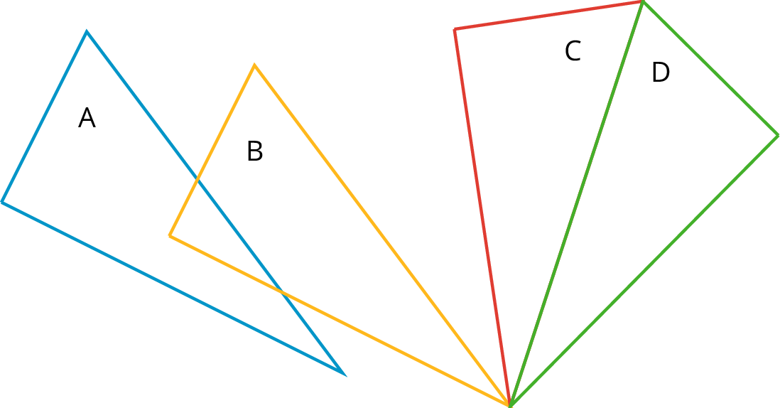 four congruent triangles
