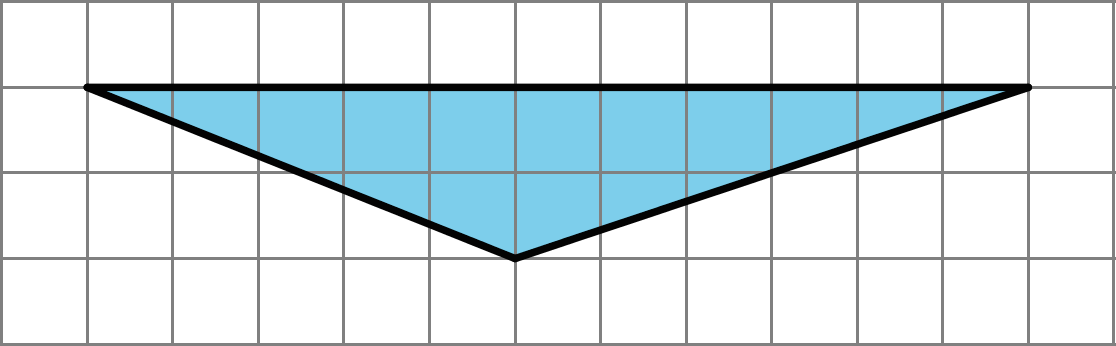 A triangle on a grid.