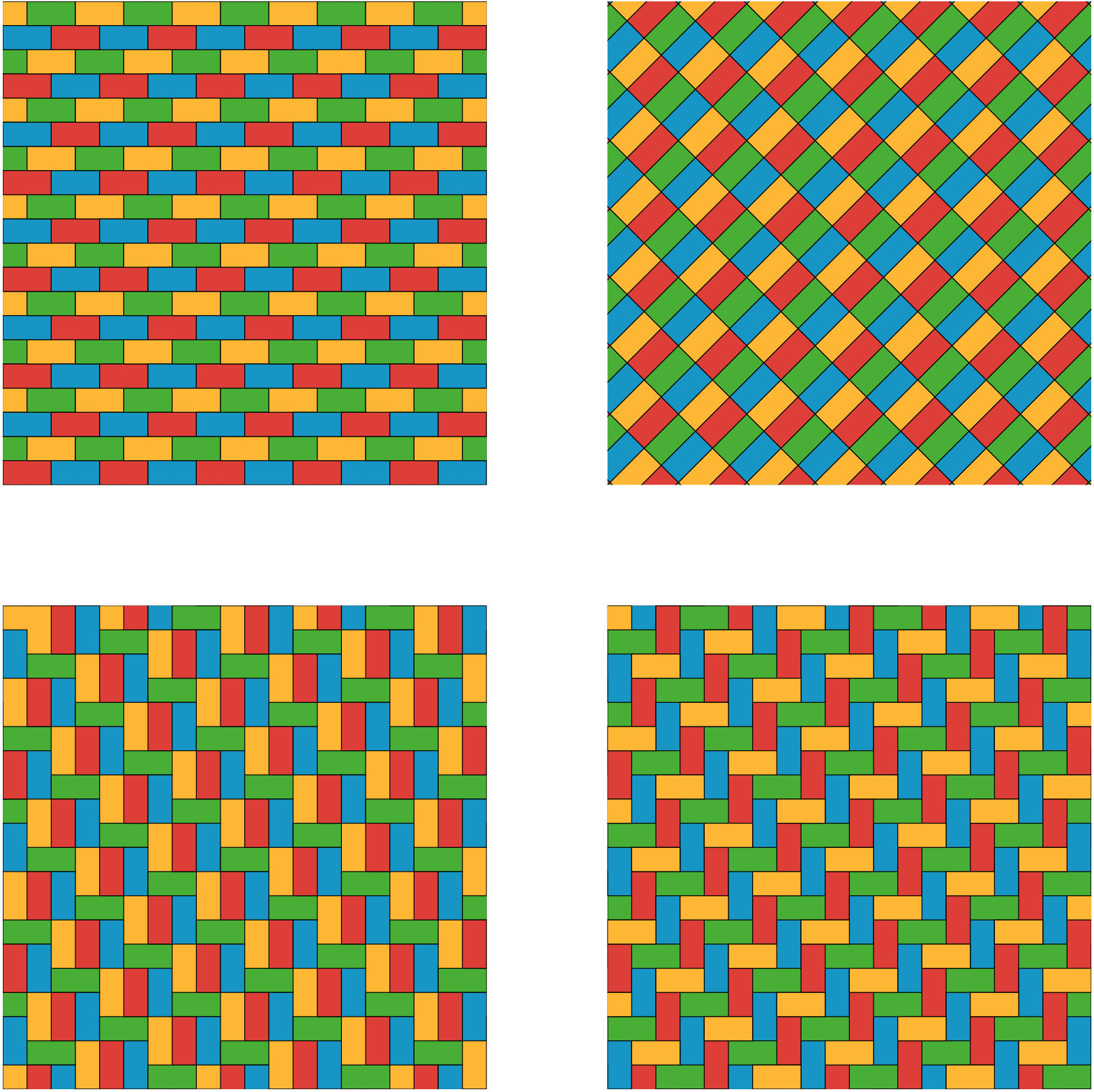 Four tessellations. Please ask for assistance.