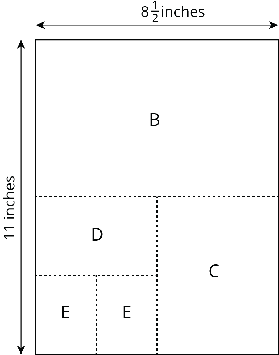 An image of an 8 point 5 by 11 inch rectangle.