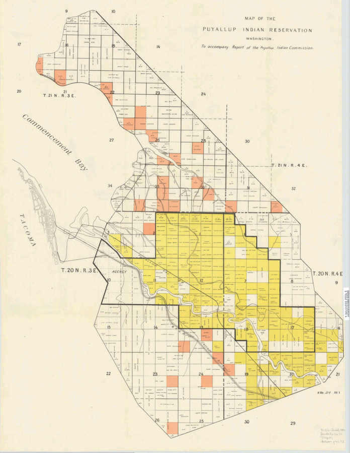 Map of Puyallap Indian Reservation