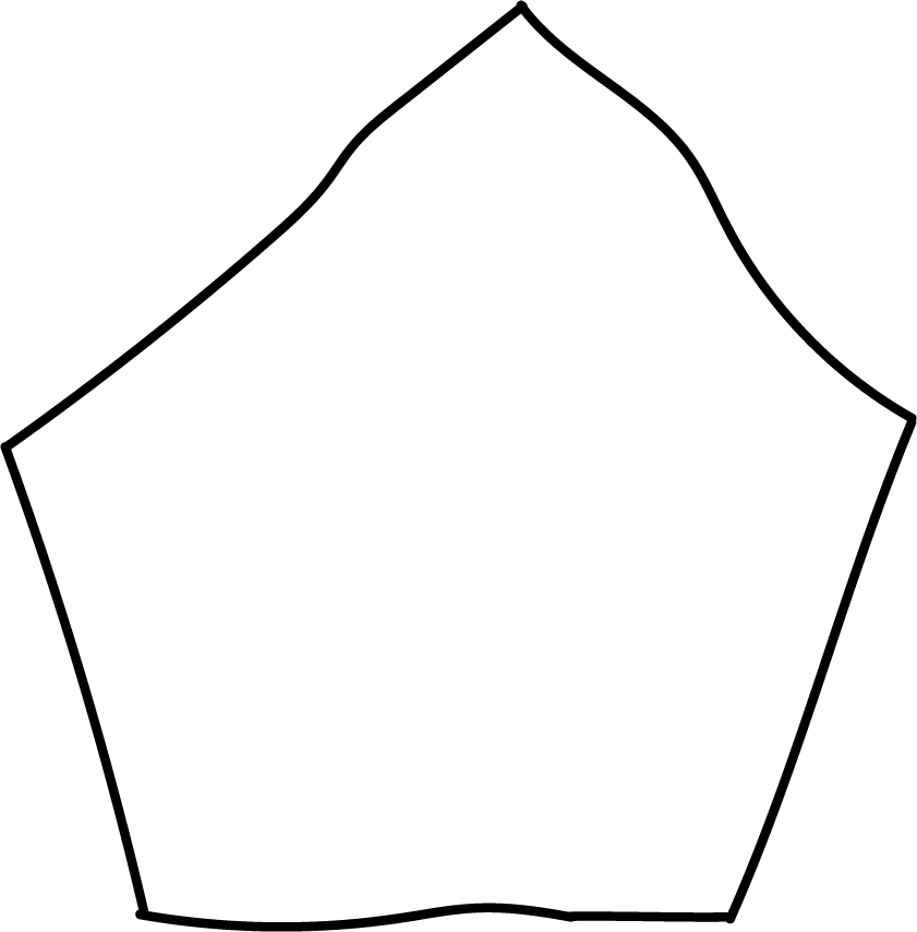 Student drawing of pentagon.