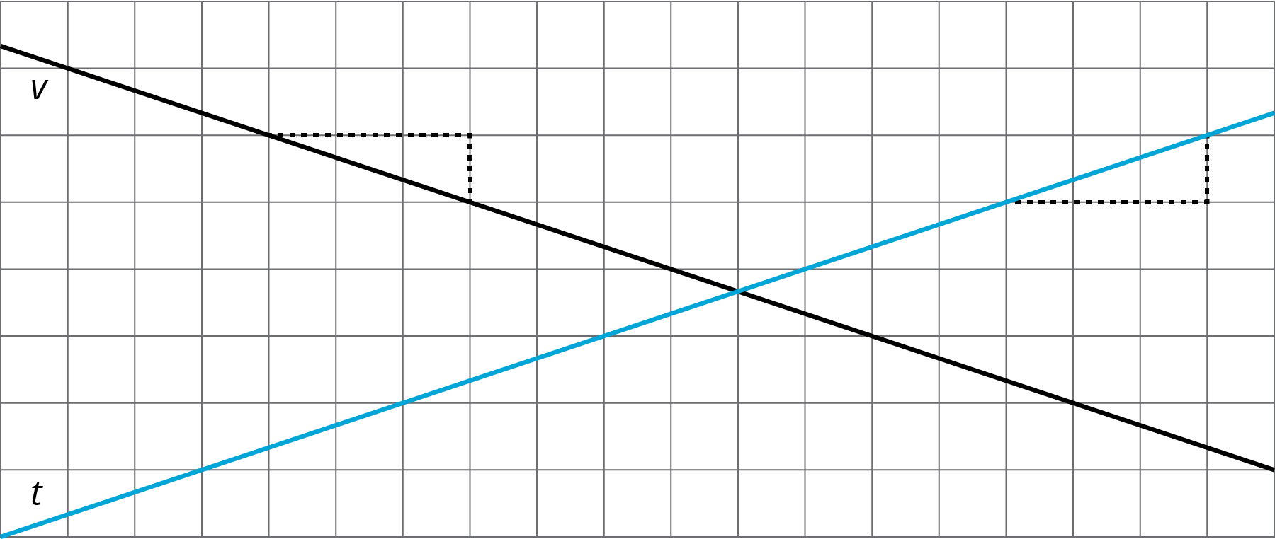 Graph of 2 lines on grid