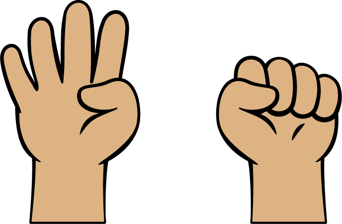 Fingers counting.