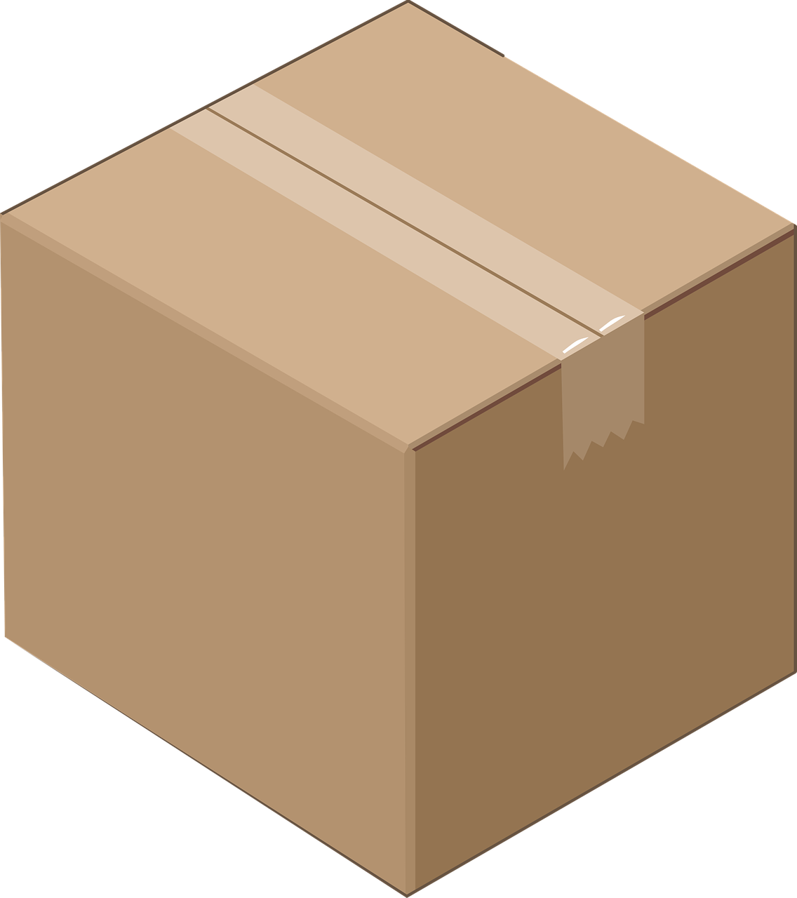 A cardboard box.