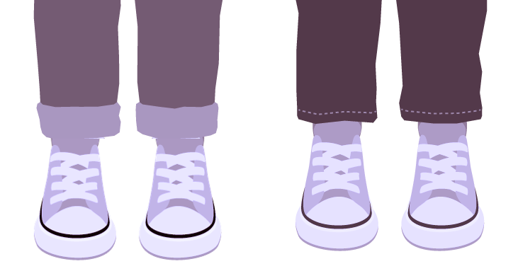 Image of two students' shoes.