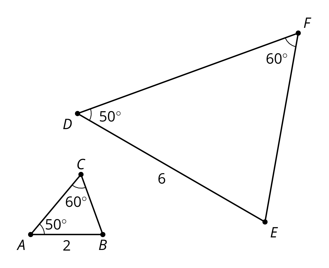 Two triangles.