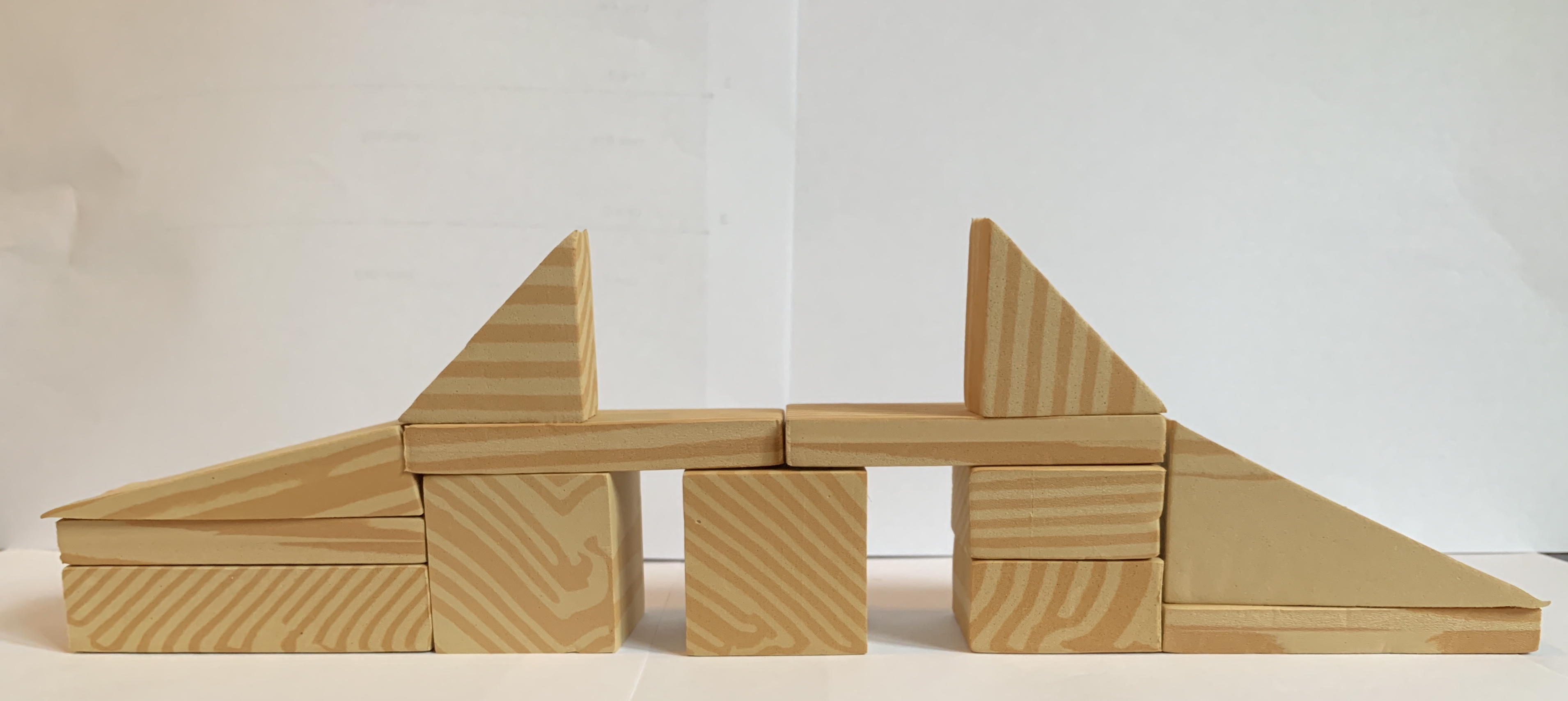 A bridge made of geoblocks.