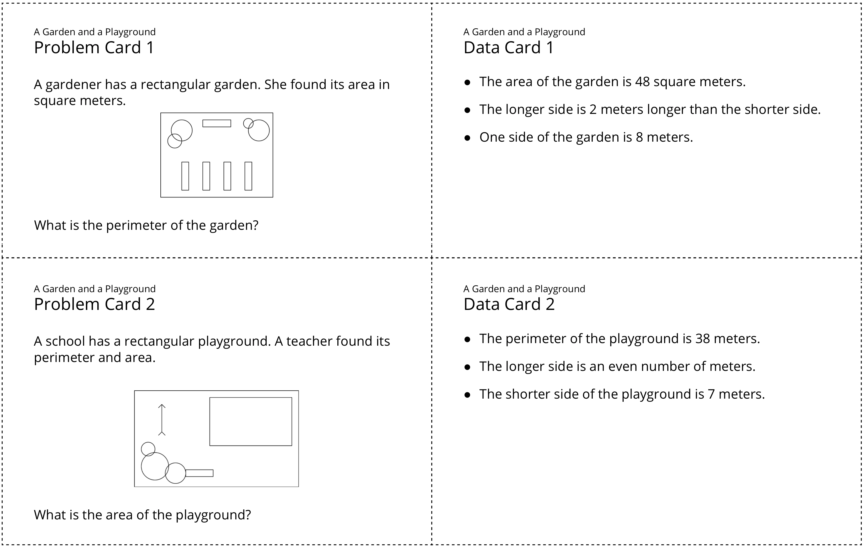 Info gap. Problem and data cards
